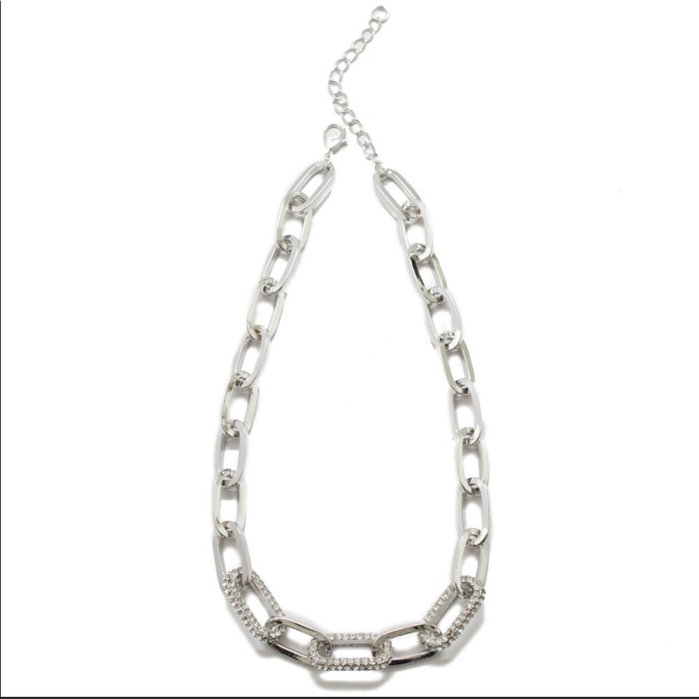 COPY - CHAIN PAVE CRYSTAL NECKLACE